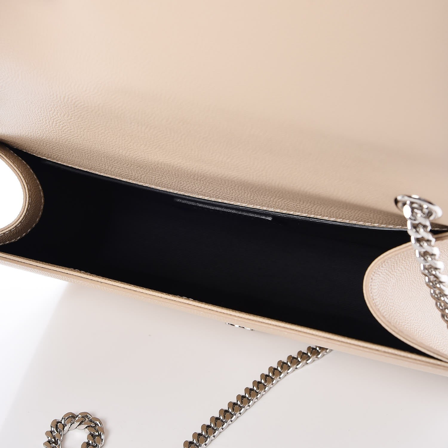 Saint Laurent Grain De Poudre Medium Monogram Kate Satchel Nude Powder 5 of 7