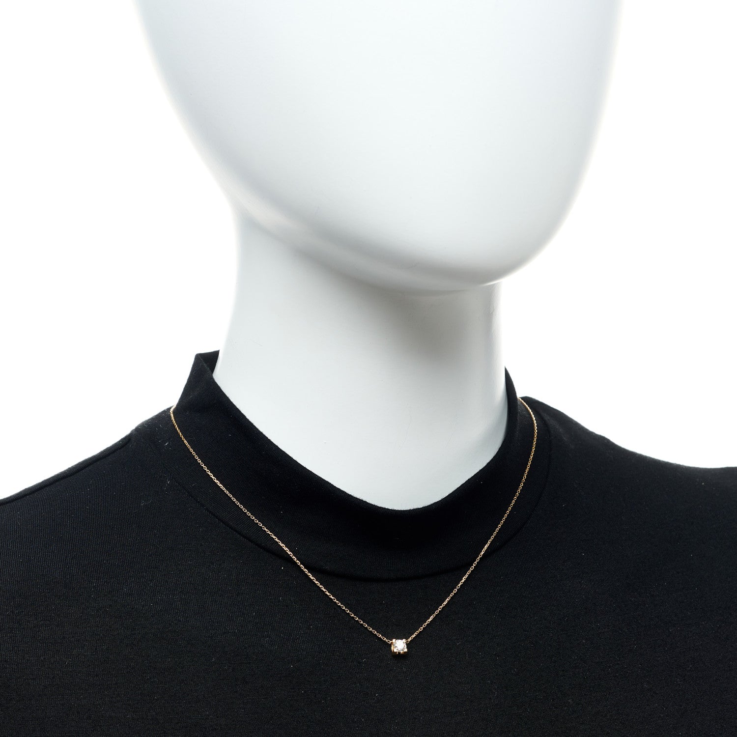 Cartier 18K Pink Gold Diamond .30ct C De Cartier Pendant Necklace 2 of 5