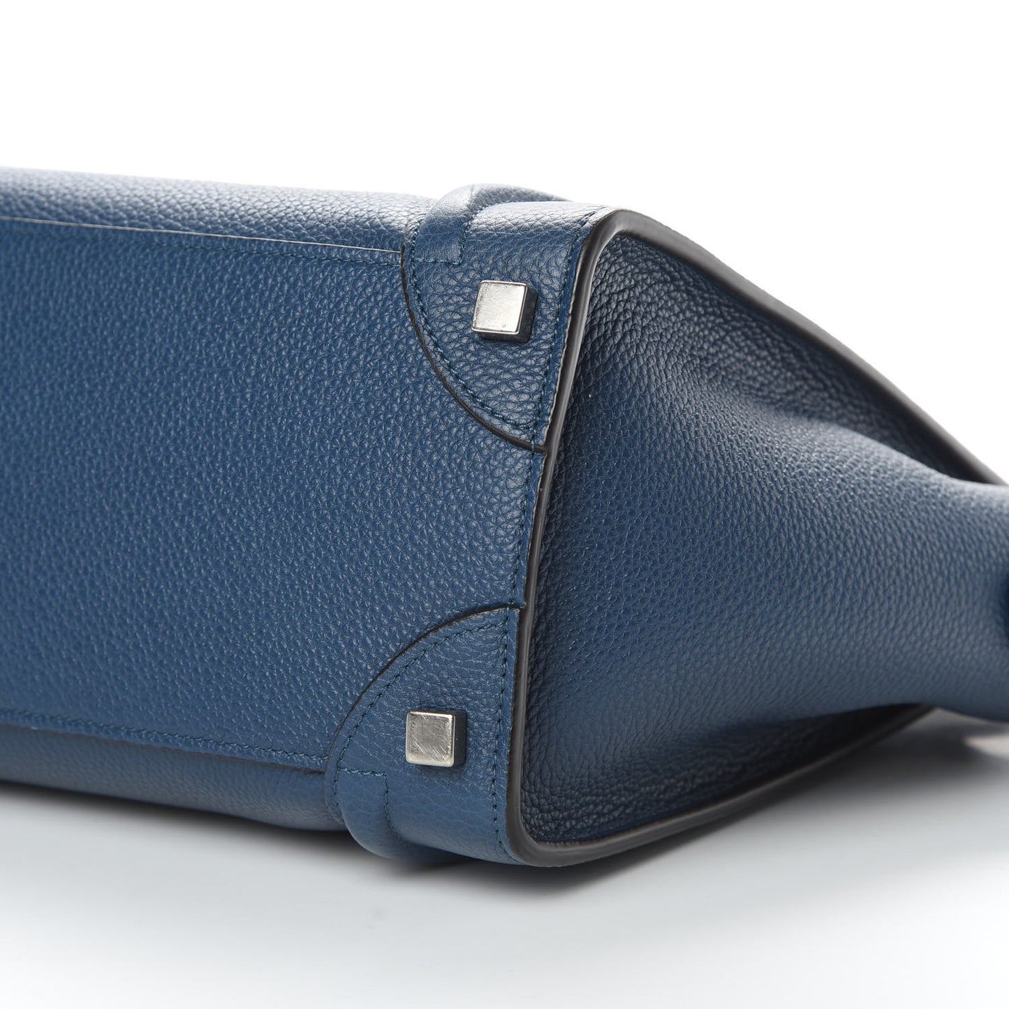 Drummed Calfskin Micro Luggage Petrol