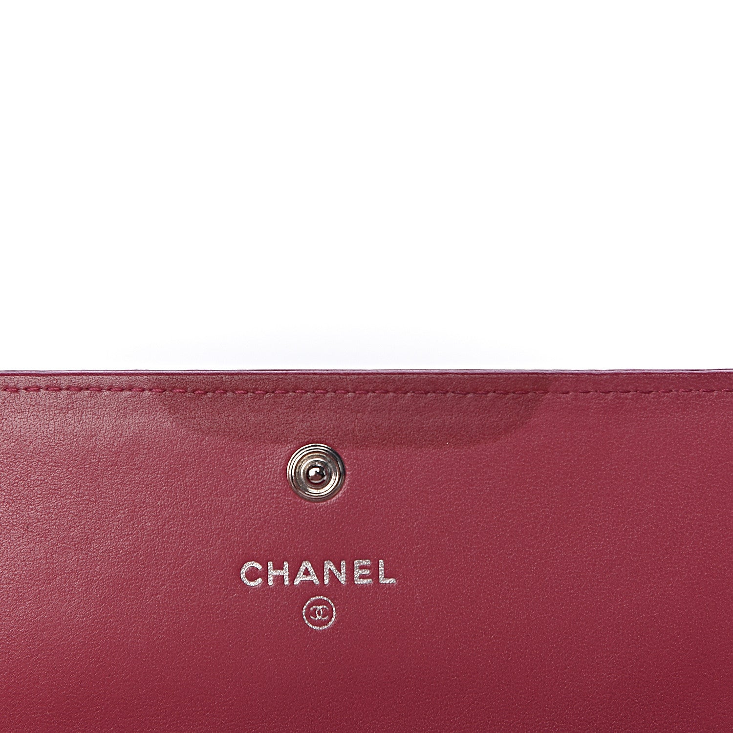 Chanel Lambskin Embossed Camellia Large Gusset Flap Wallet Pink 9 of 17