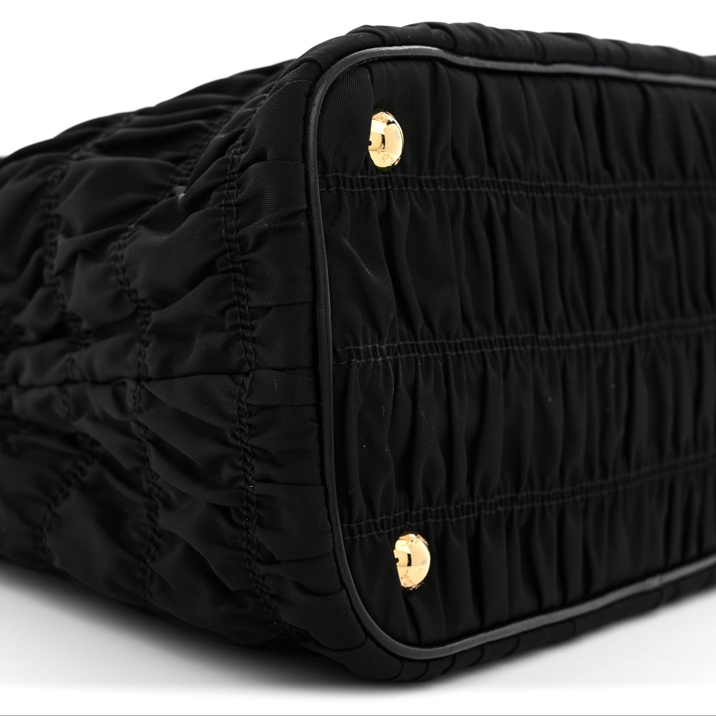 Tessuto Nylon Gaufre Small Tote Black