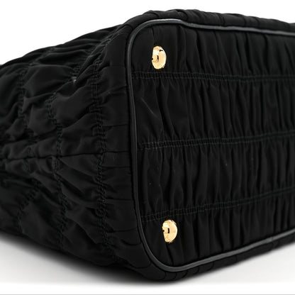 Prada Tessuto Nylon Gaufre Small Tote Black 9 of 12