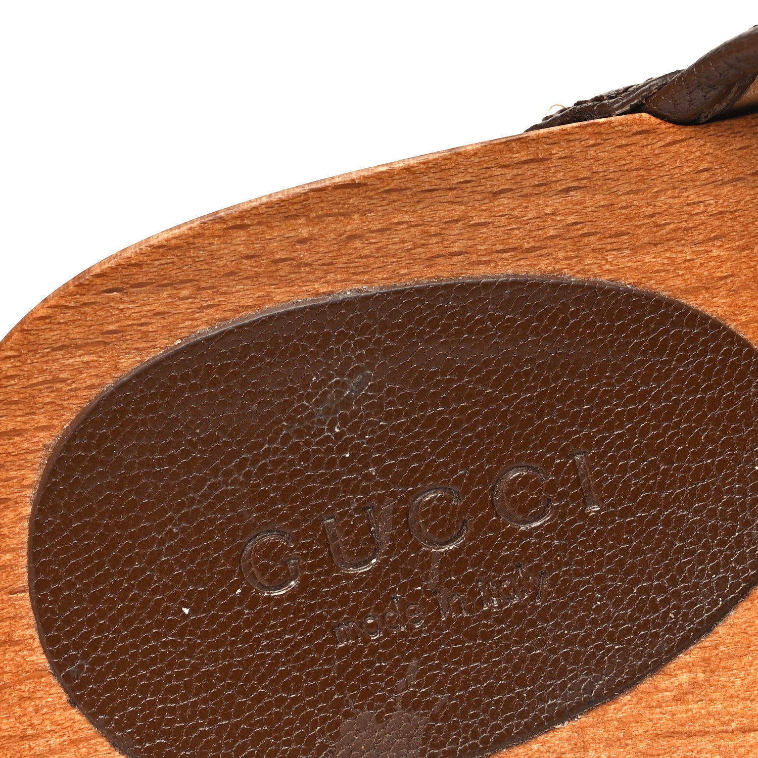 Gucci Monogram Goatskin Horsebit Clog Mules 38.5 Beige Ebony Brown Sugar 8 of 9