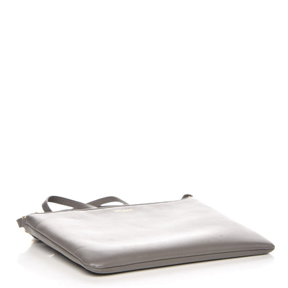 Saint Laurent Calfskin Teen Monogram Crossbody Bag Grey 4 of 7