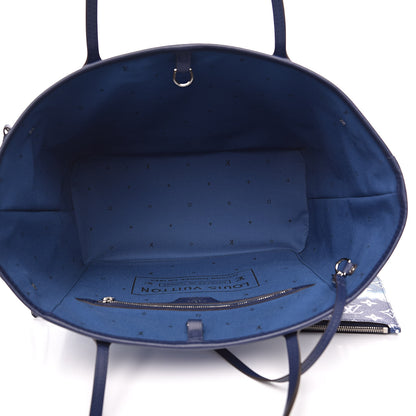 Louis Vuitton Monogram Escale Neverfull MM Blue 5 of 10