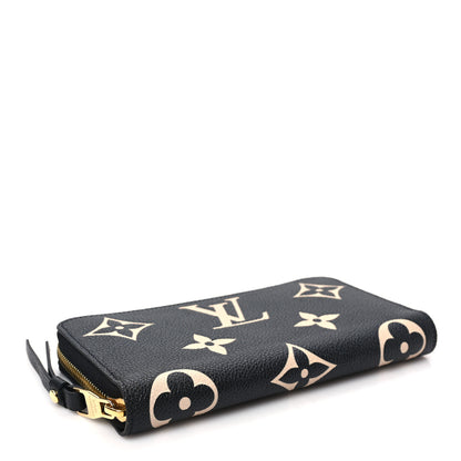 Louis Vuitton Empreinte Monogram Giant Zippy Wallet Black Beige 4 of 7