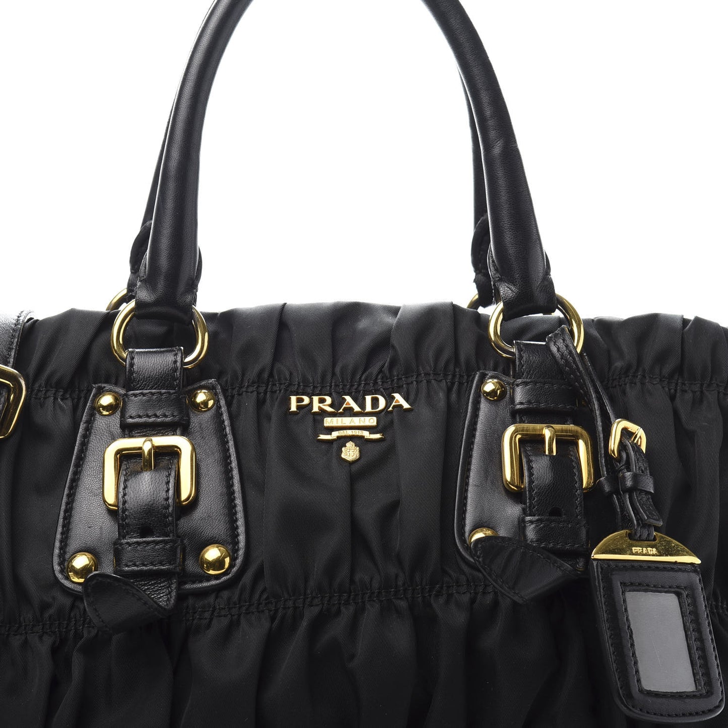 Tessuto Nylon Gaufre Tote Black