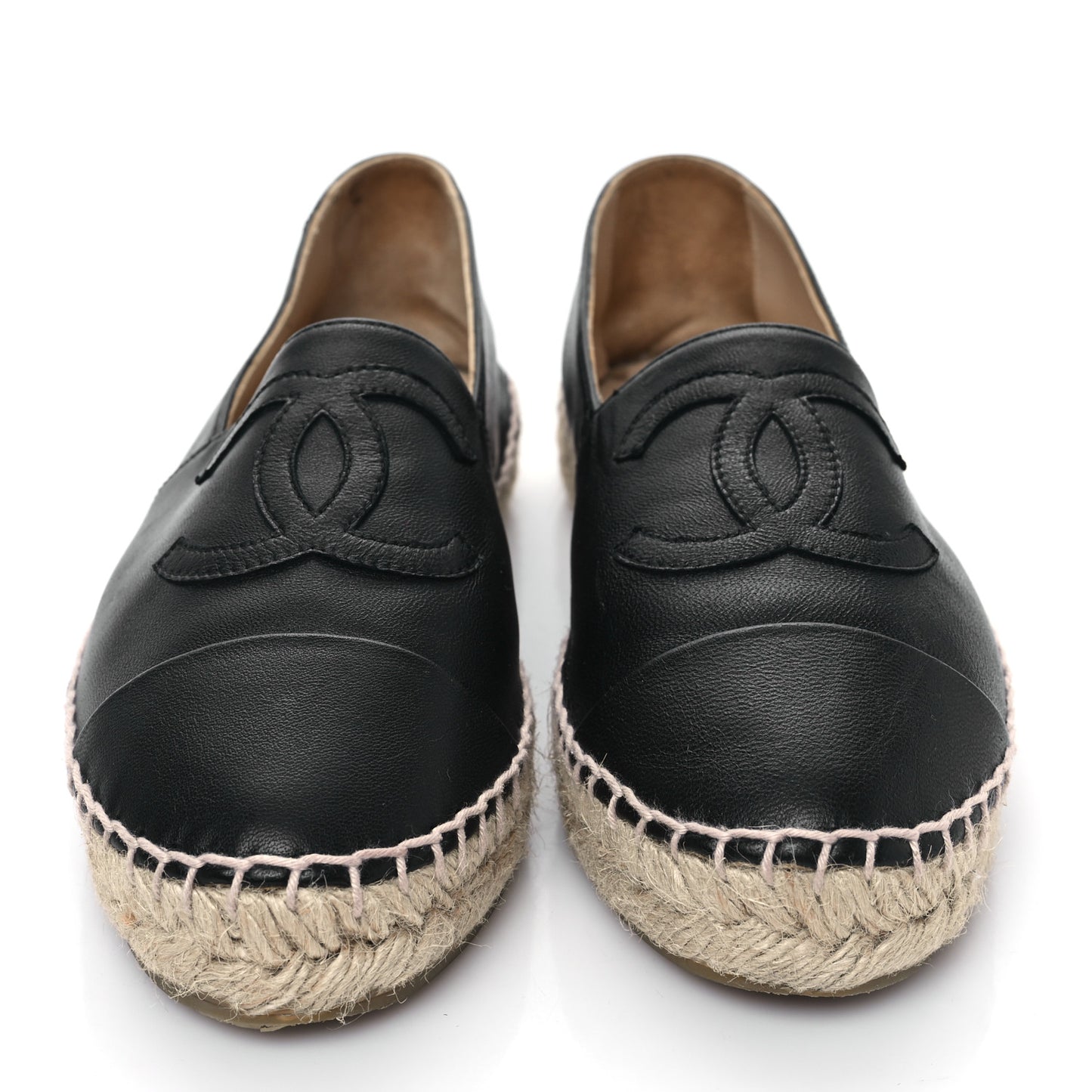 Lambskin CC Espadrilles 37 Black