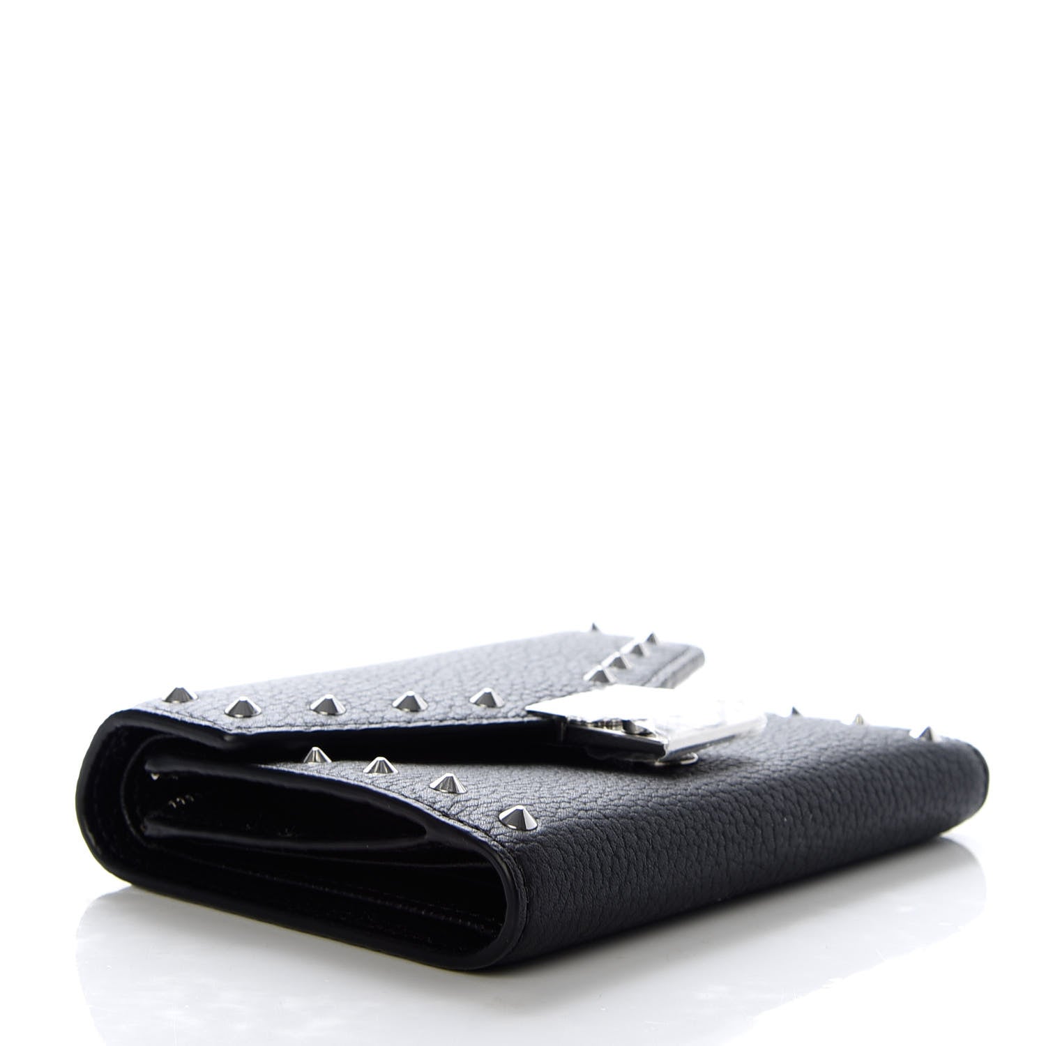 MCM Visetos Studded Compact Patricia Trifold Wallet Black 4 of 7