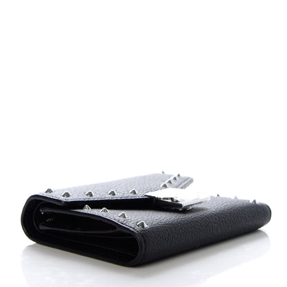 MCM Visetos Studded Compact Patricia Trifold Wallet Black 4 of 7
