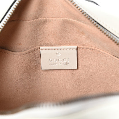 Gucci Calfskin Matelasse Small GG Marmont Chain Shoulder Bag White 6 of 9