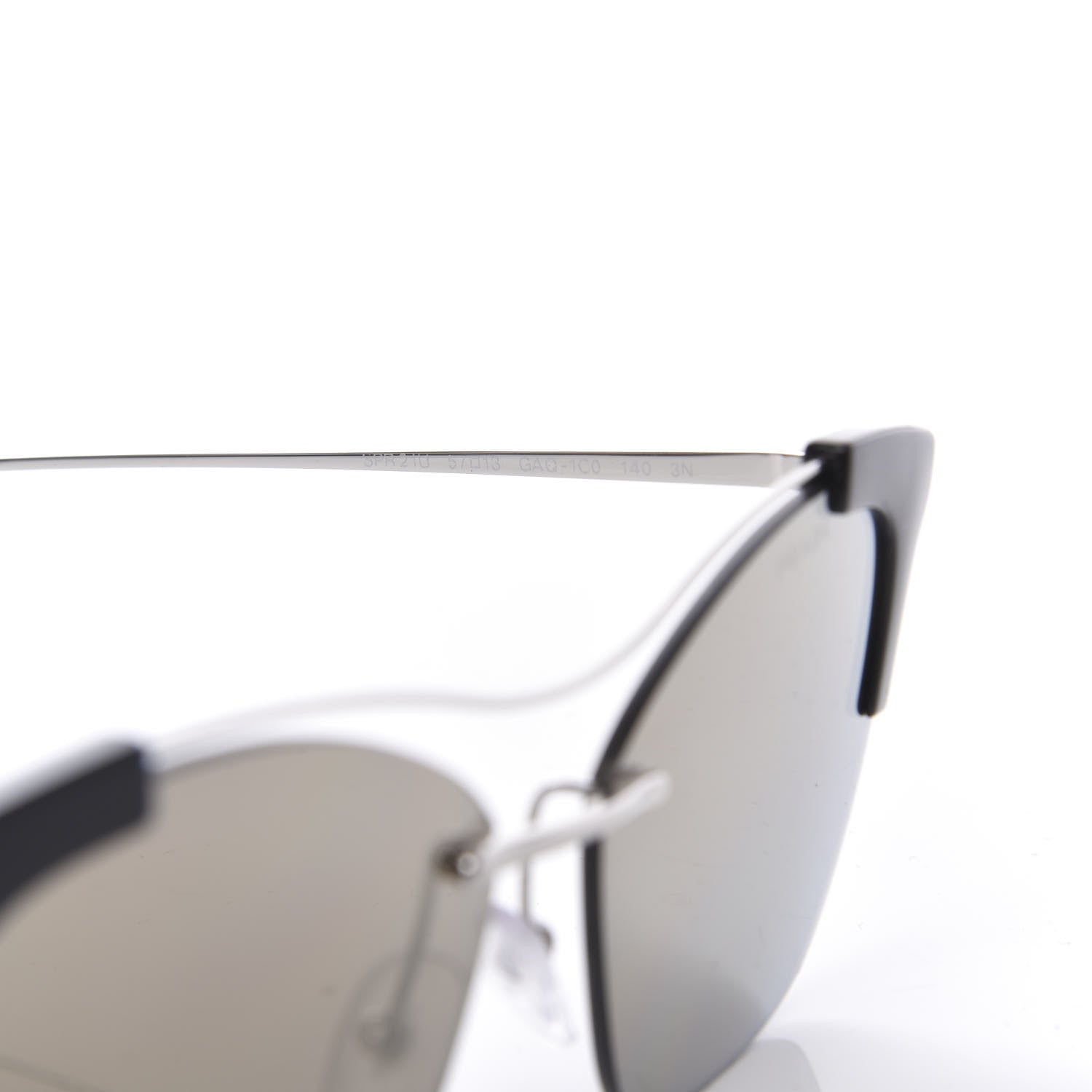 Prada Cat Eye Sunglasses SPR 21U Black 7 of 8
