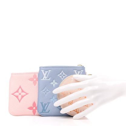 Louis Vuitton Empreinte Monogram Giant By The Pool Trio Pouch Rosebud Summer Blue Cream Saffron 2 of 10
