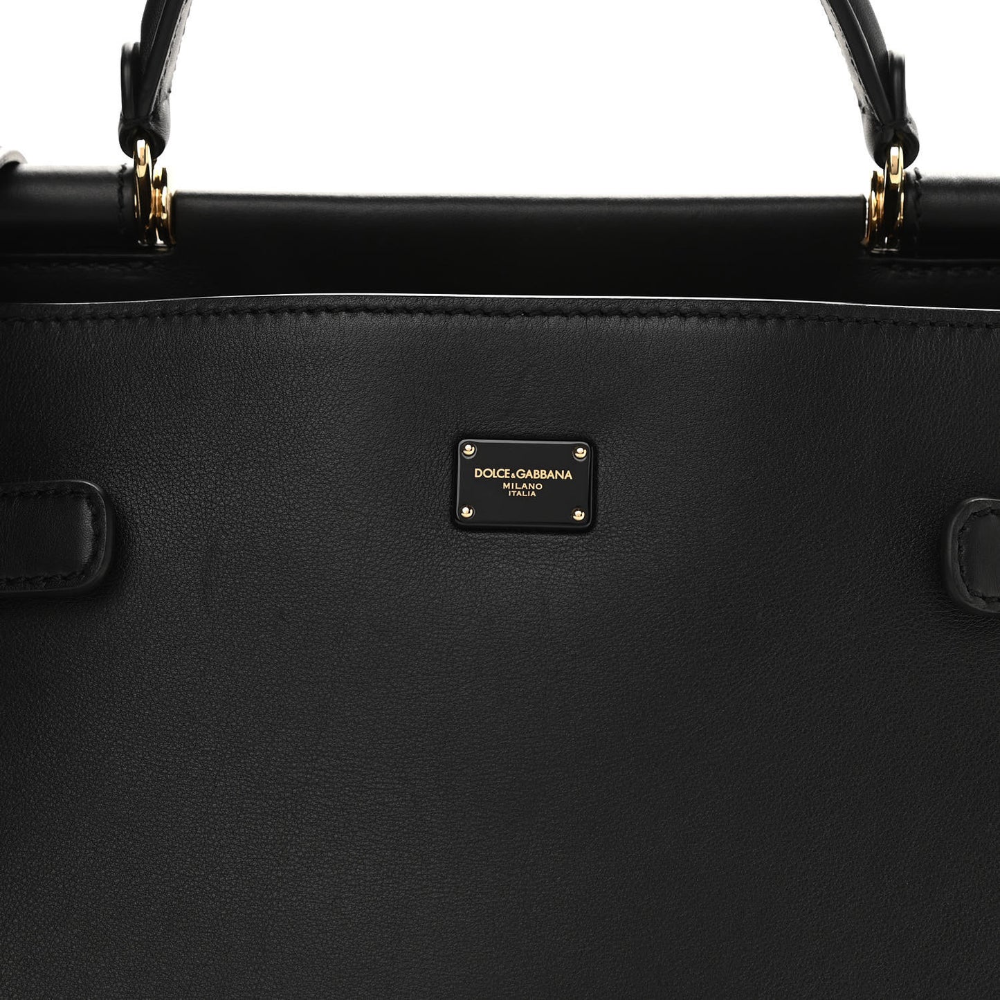 Calfskin Large Miss Sicily Satchel Black