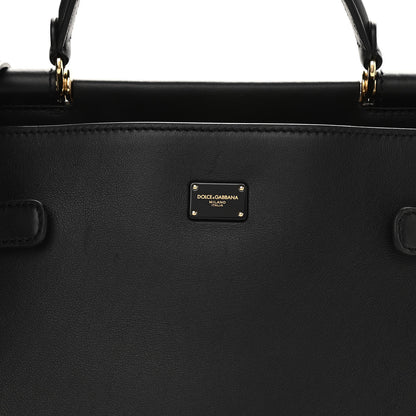 Dolce & Gabbana Calfskin Large Miss Sicily Satchel Black 8 of 10