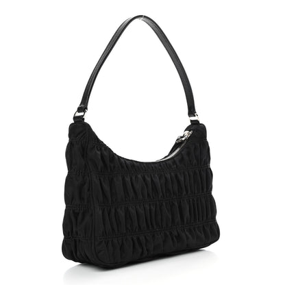 Prada Tessuto Nylon Gaufre Shoulder Bag Black 2 of 4