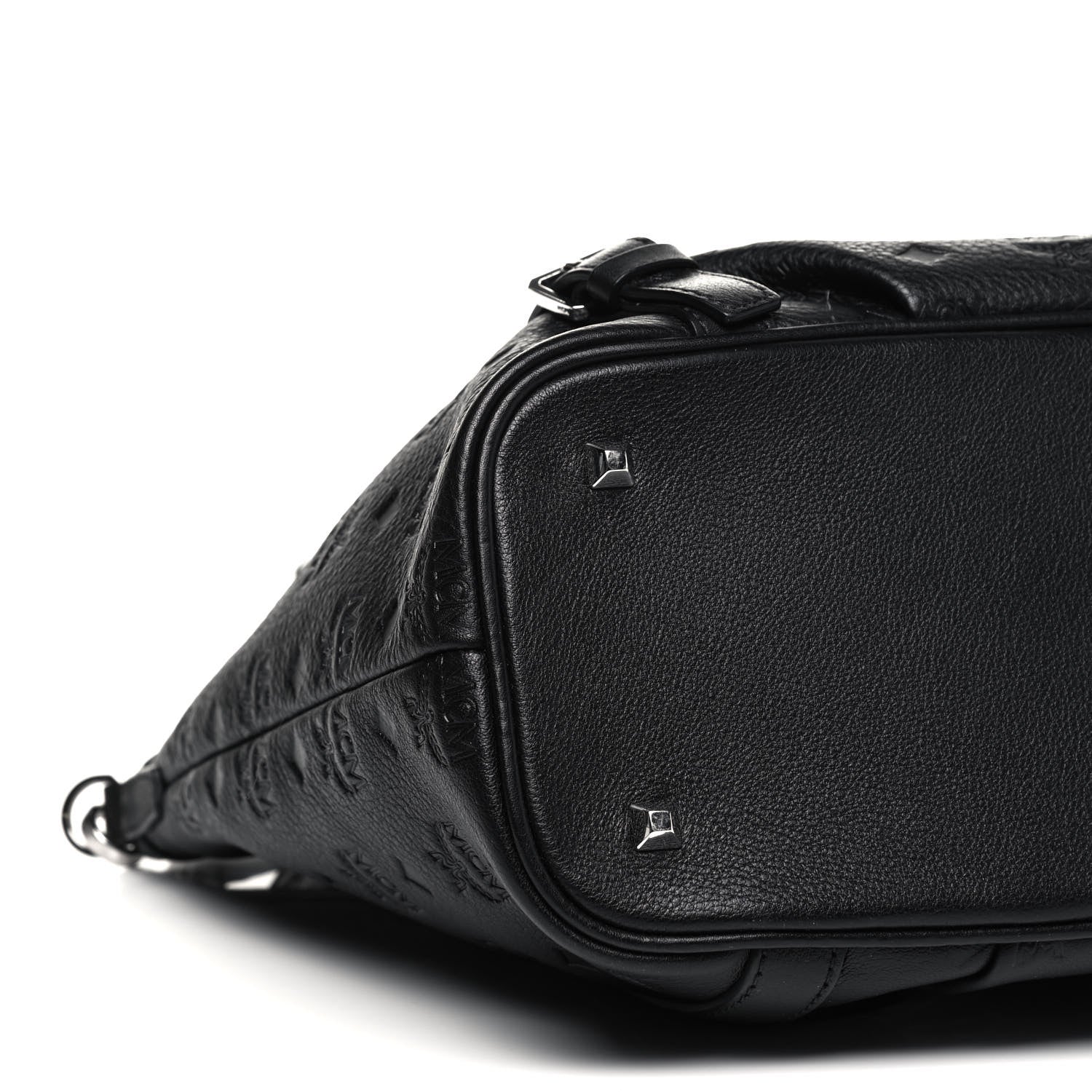 MCM Calfskin Ottomar Monogram Tote Black 5 of 9