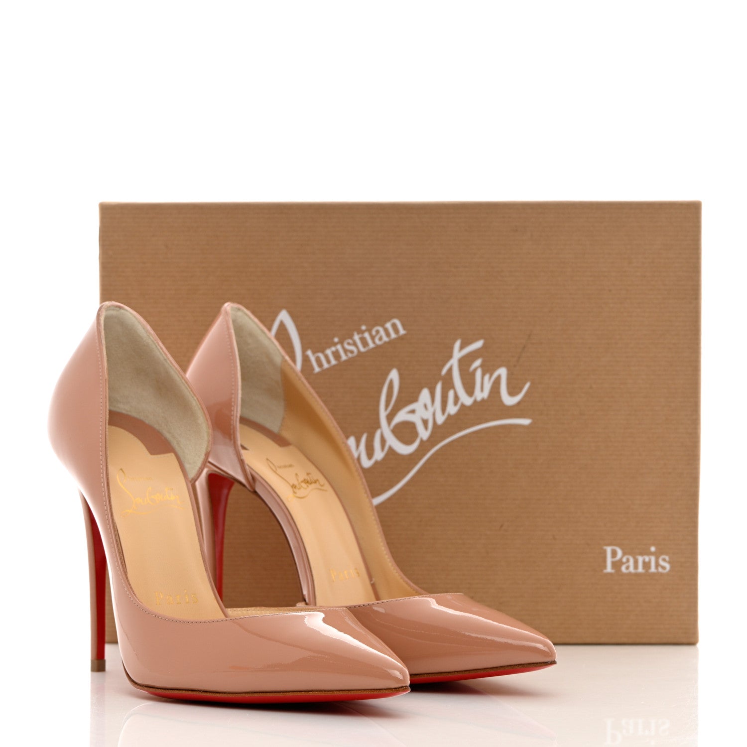 Christian Louboutin Patent Iriza 100 Pumps 37 Nude 9 of 9