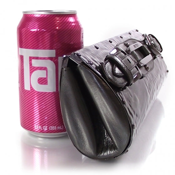 Crocodile Tulita Tube Clutch Black