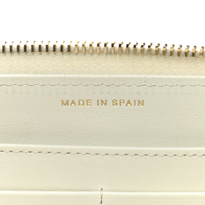 Chanel Shiny Goatskin Quilted 19 Long Zipped Around Wallet White 7 of 9