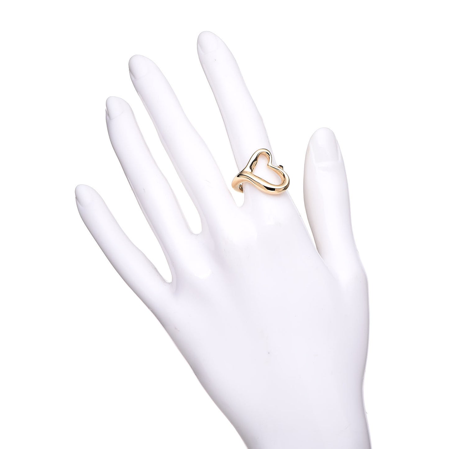 18K Yellow Gold Medium Elsa Peretti Open Heart Ring 49 5
