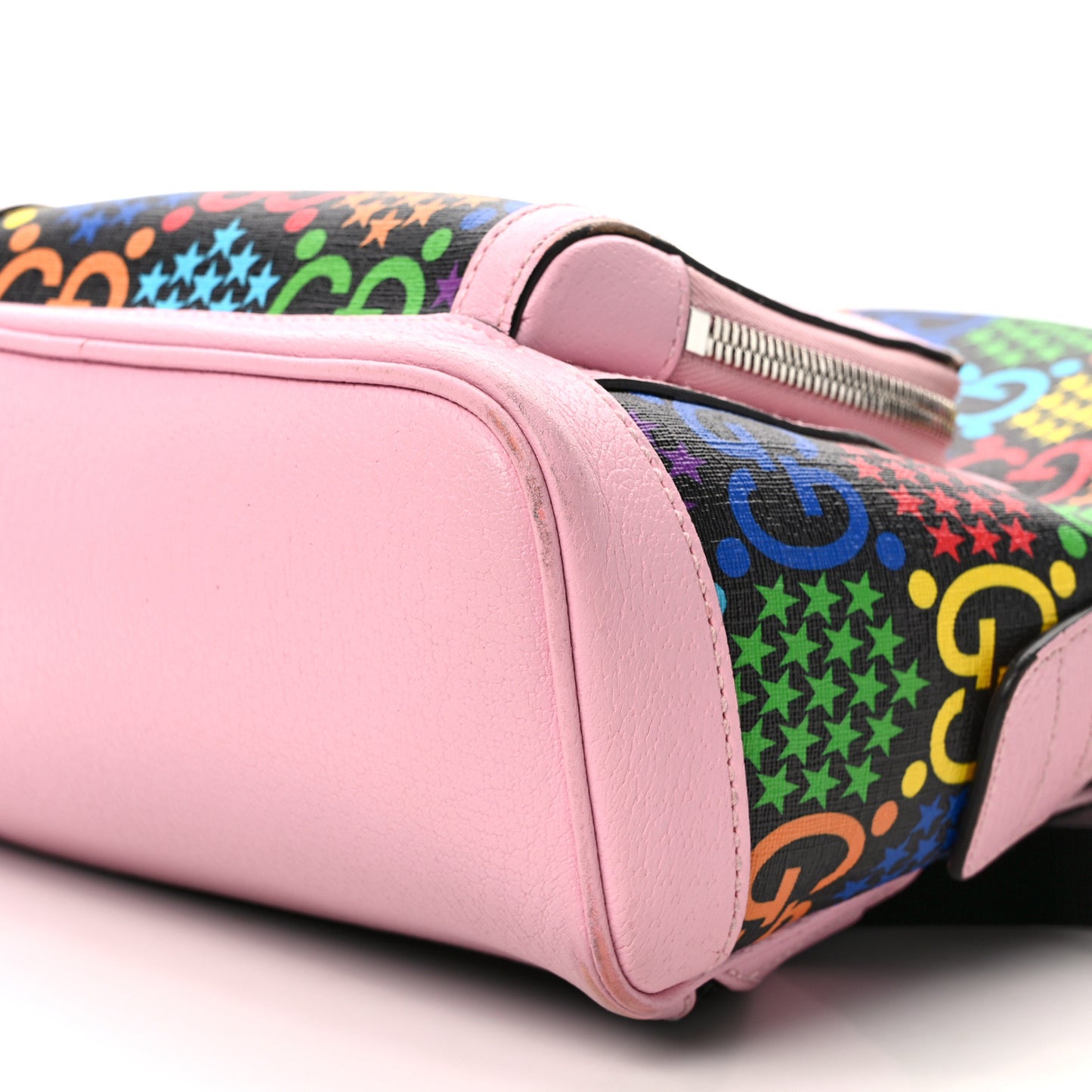 GG Supreme Monogram Psychedelic Small Day Backpack Black Multicolor Sugar Pink