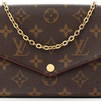 Louis Vuitton Monogram Pochette Felicie Chain Wallet Fuchsia 9 of 12