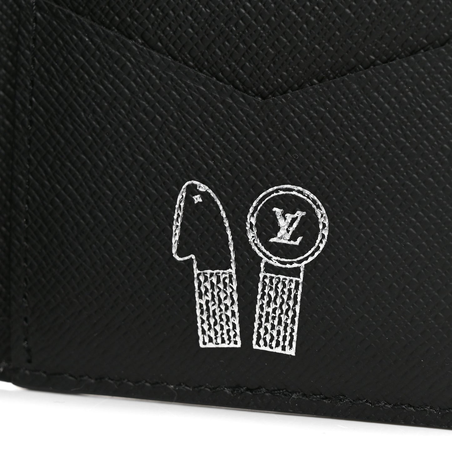 Monogram Iridescent Pocket Organizer NM Black