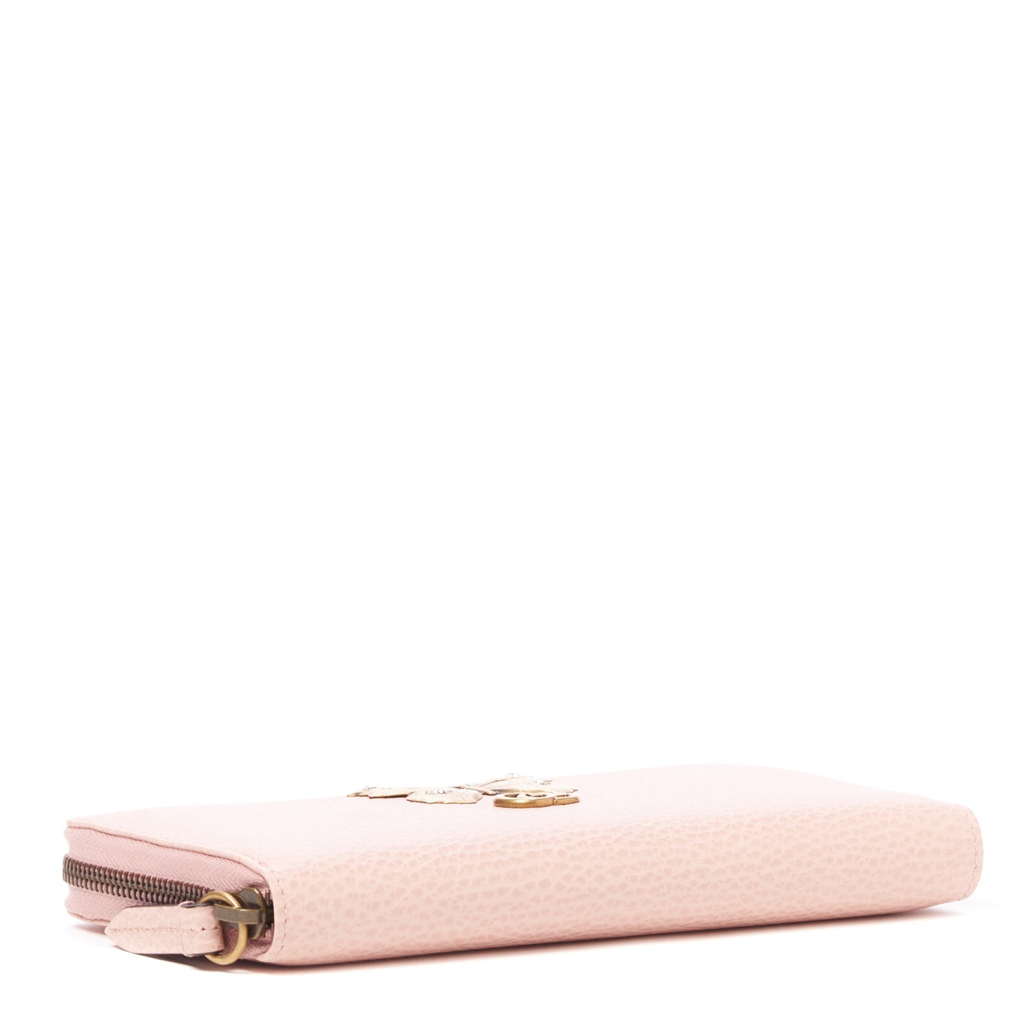 Gucci Calfskin Butterfly Farfalla Zip Around Wallet Perfect Pink 3 of 9