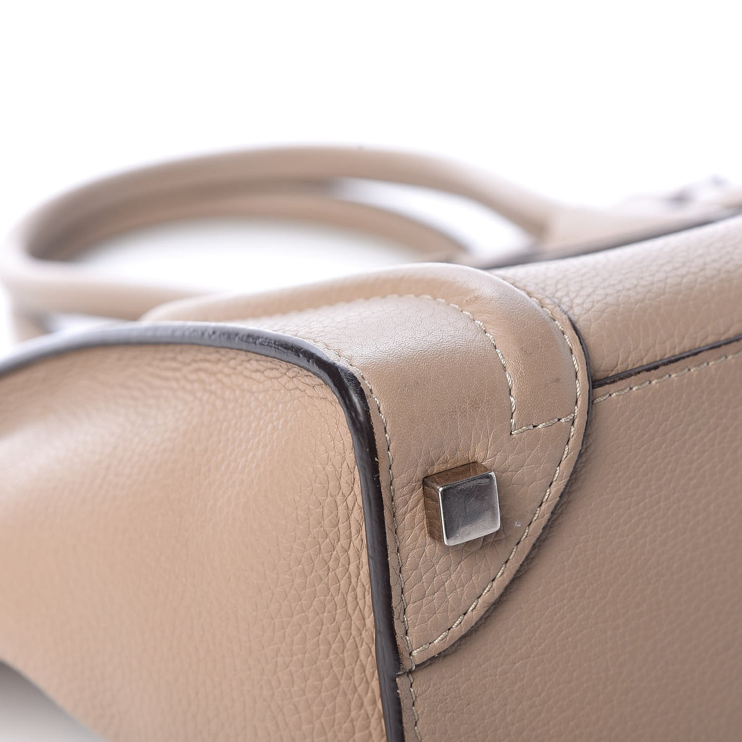 Drummed Calfskin Micro Luggage Dune