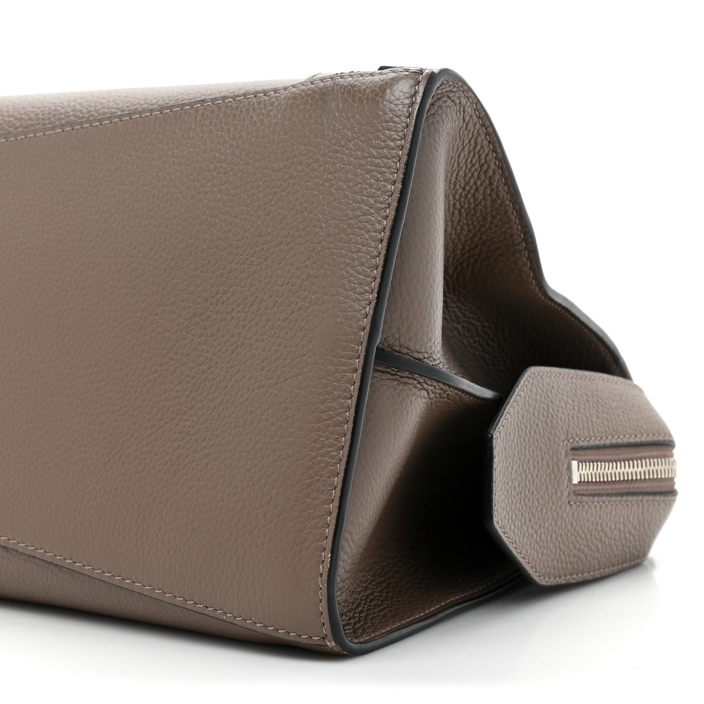 Grained Calfskin Silver Hardware Neo Classic City Mink Grey