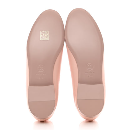 Chanel Lambskin Cap Toe CC Ballerina Flats 37.5 Light Pink Dark Pink 5 of 9