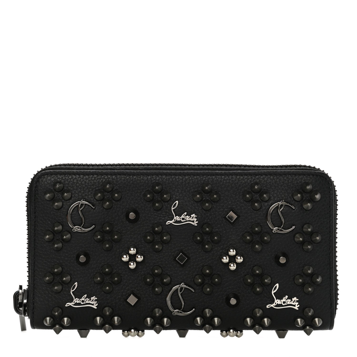 Christian Louboutin Calfskin Loubinthesky Panettone Wallet Black Multimetal 1 of 10