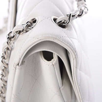 Chanel Caviar Quilted Jumbo Double Flap White 12 of 14