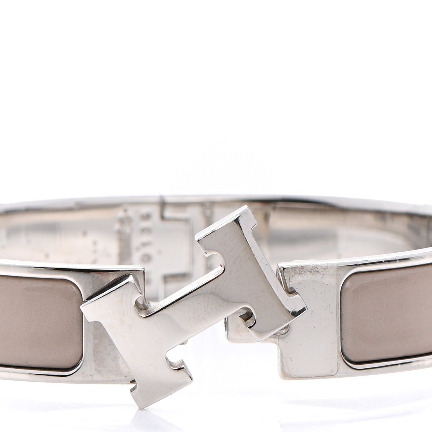 Enamel Narrow Clic Clac H Bracelet PM Marron Glace