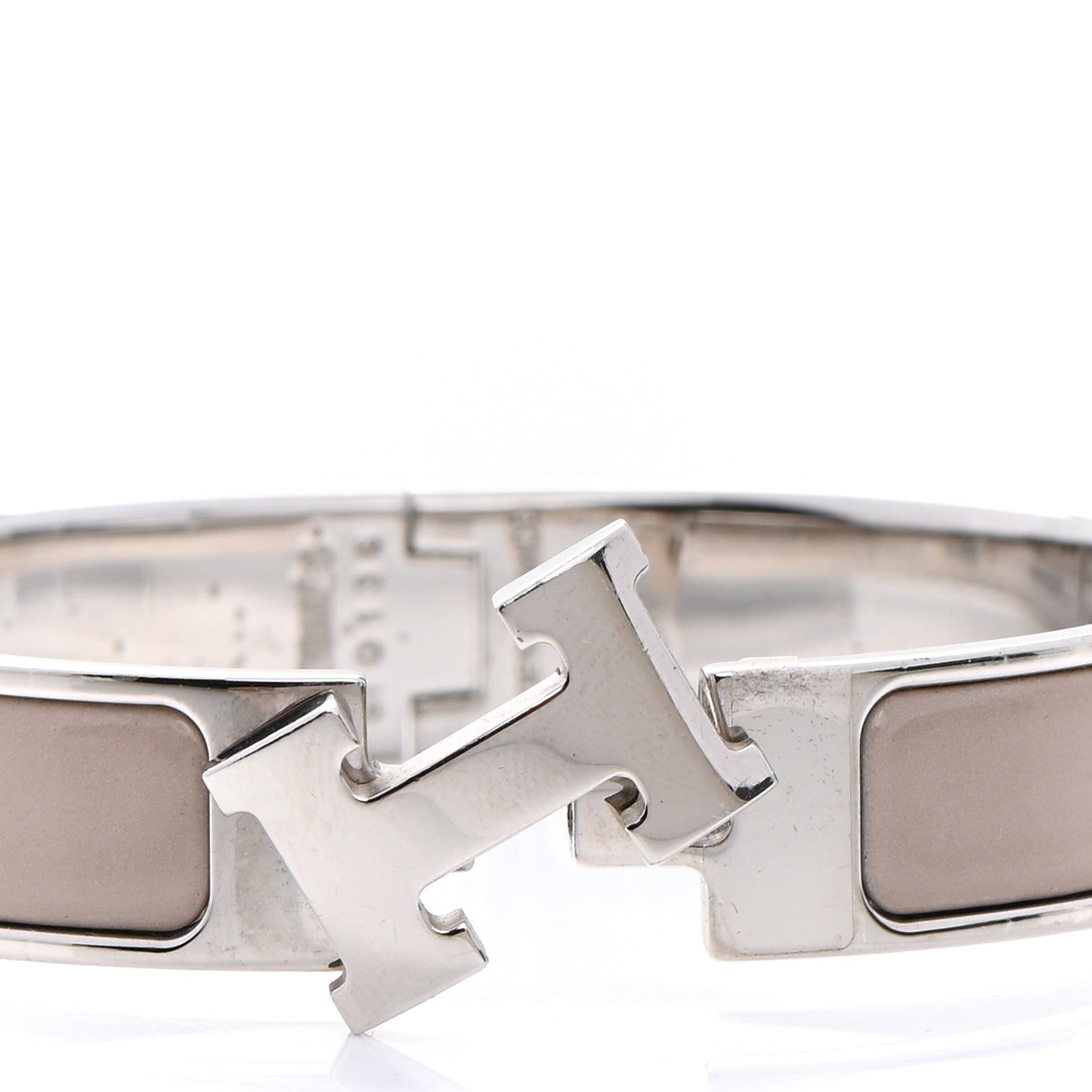 Hermes Enamel Narrow Clic Clac H Bracelet PM Marron Glace 4 of 5
