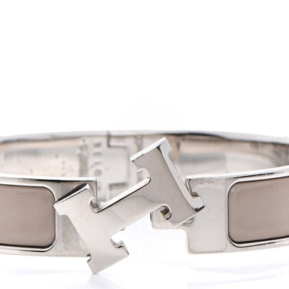 Hermes Enamel Narrow Clic Clac H Bracelet PM Marron Glace 4 of 5
