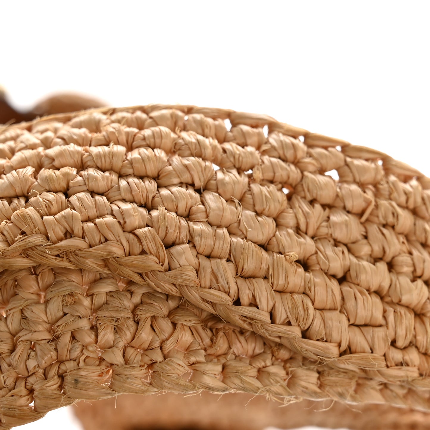 Raffia Mini Slit Tote Bag Natural Tan
