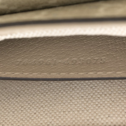 Gucci GG Supreme Monogram Textured Dollar Calfskin Web Mini Ophidia Envelope Shoulder Bag Beige Mystic White Oatmeal 7 of 13