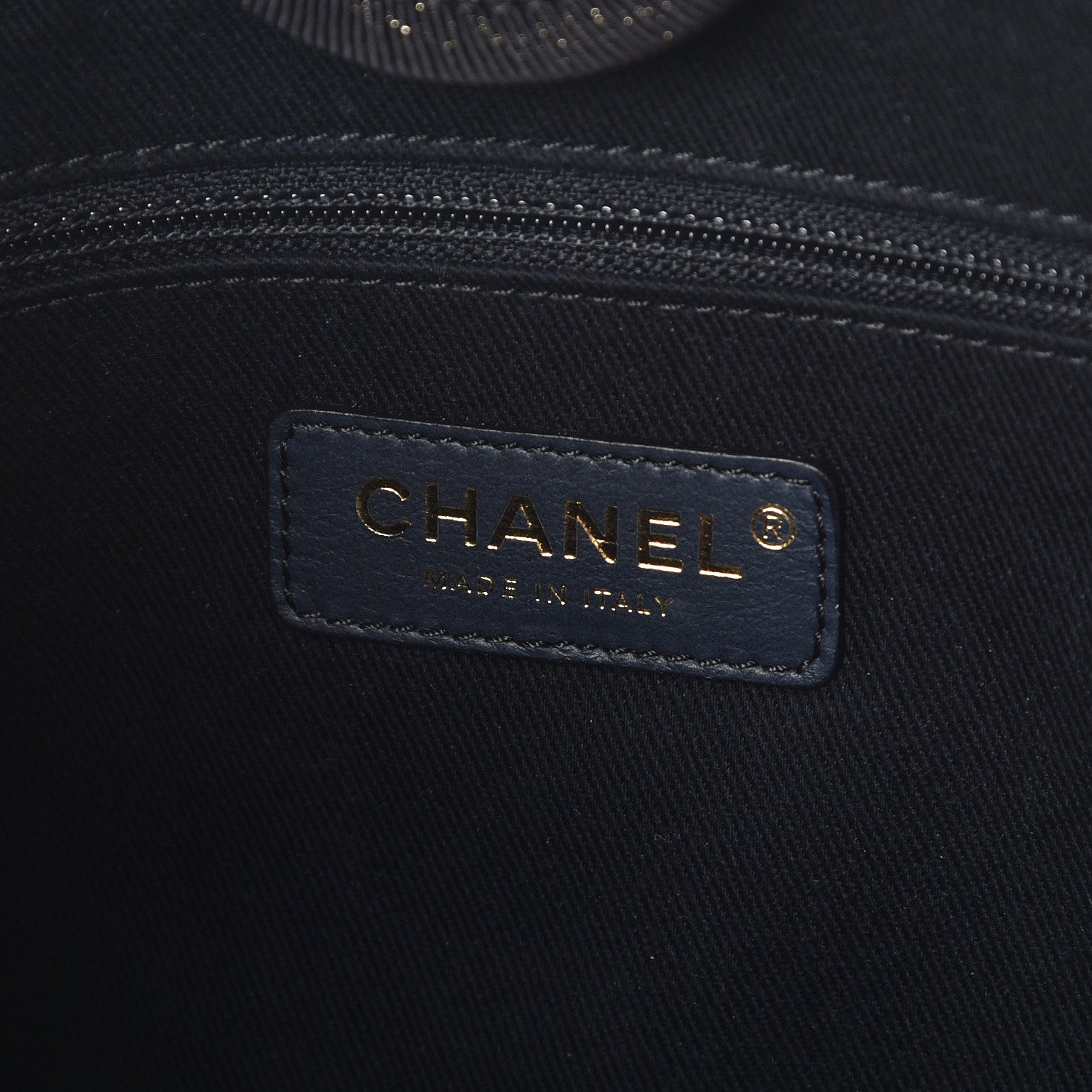 Chanel Lurex Canvas Mini Deauville Tote Navy Blue Gold 6 of 10