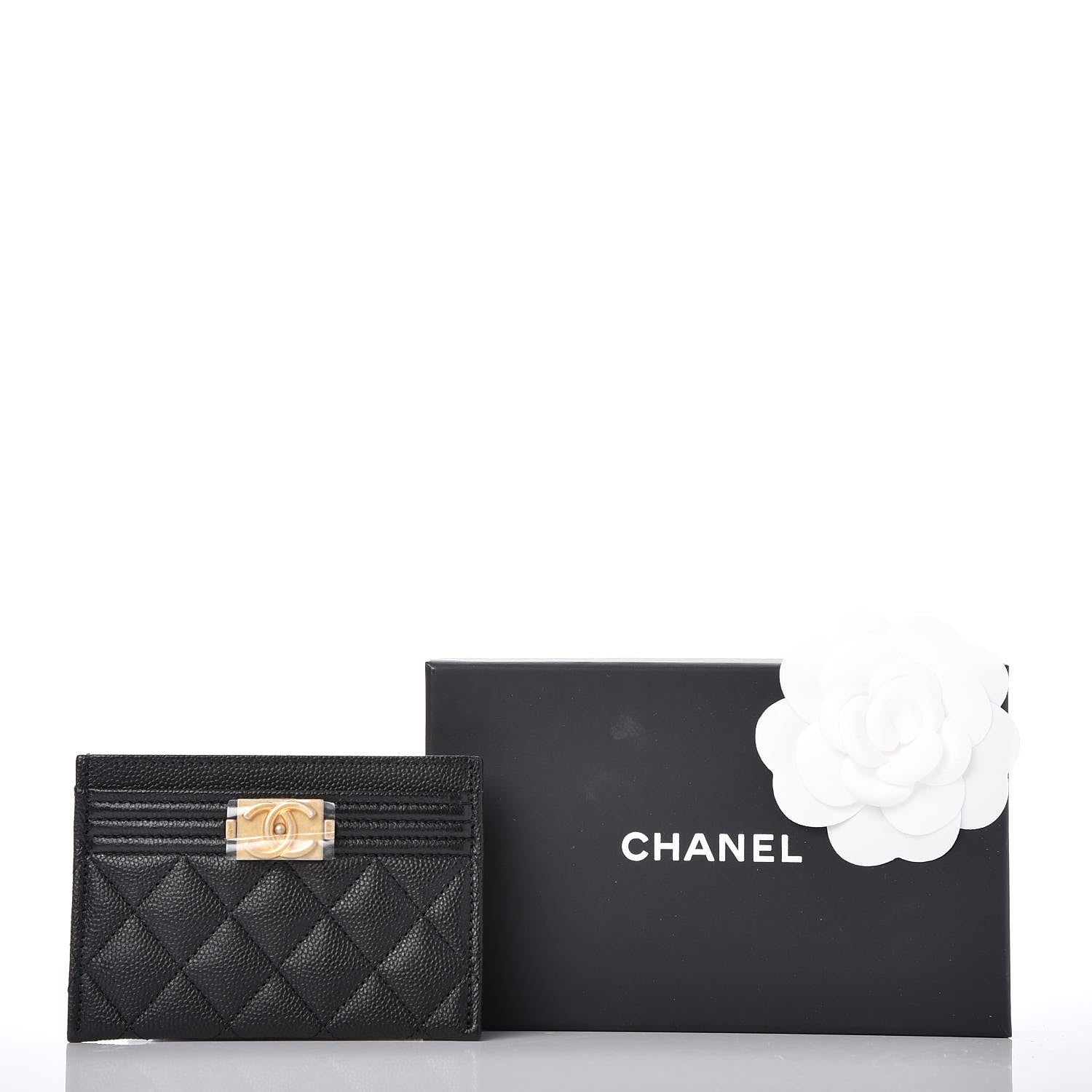 Chanel Caviar Quilted Boy Card Holder Black 9 of 9