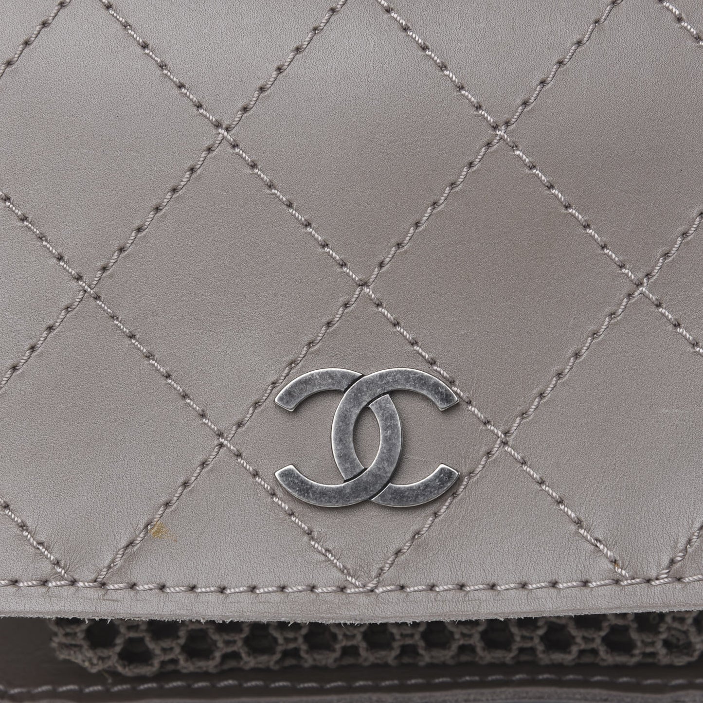 Calfskin Stitched Mini Highlander Messenger Taupe