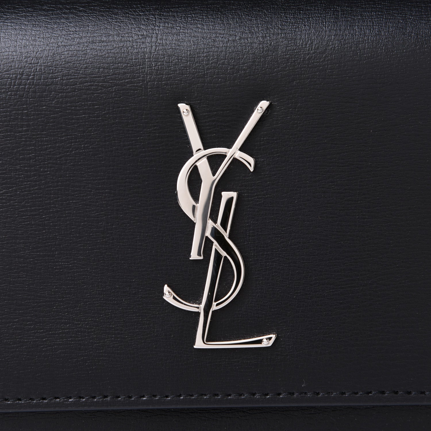 Saint Laurent Calfskin Medium Monogram Sunset Black 7 of 9
