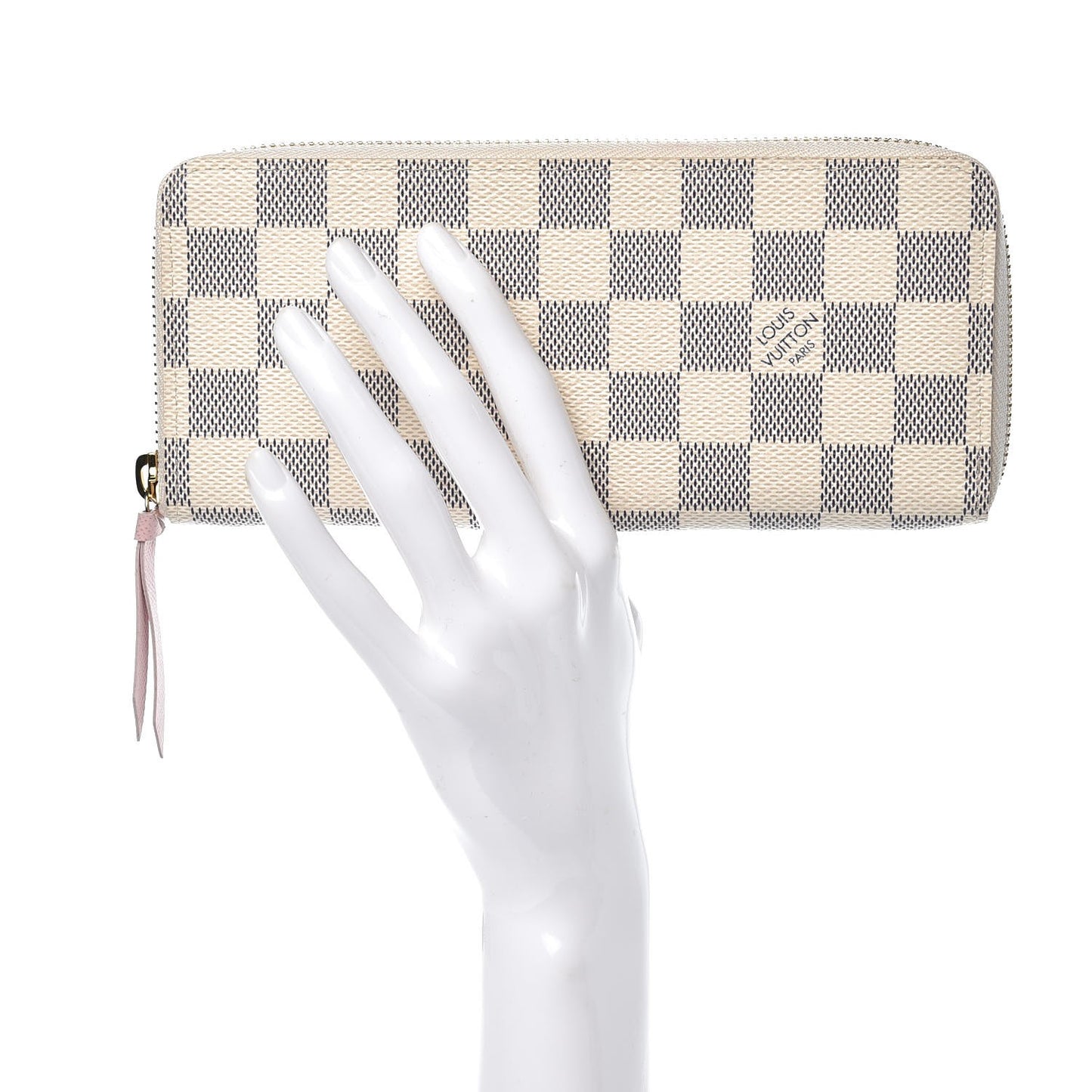 Damier Azur Clemence Wallet Rose Ballerine