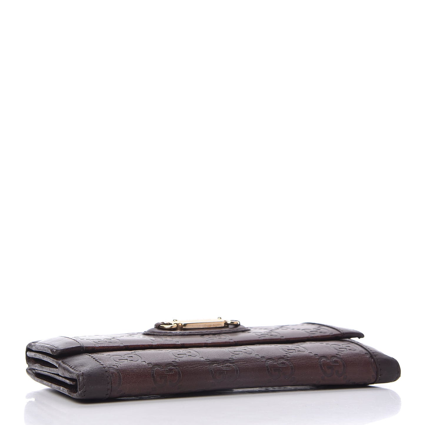 Guccissima Punch Continental Flap Wallet Brown