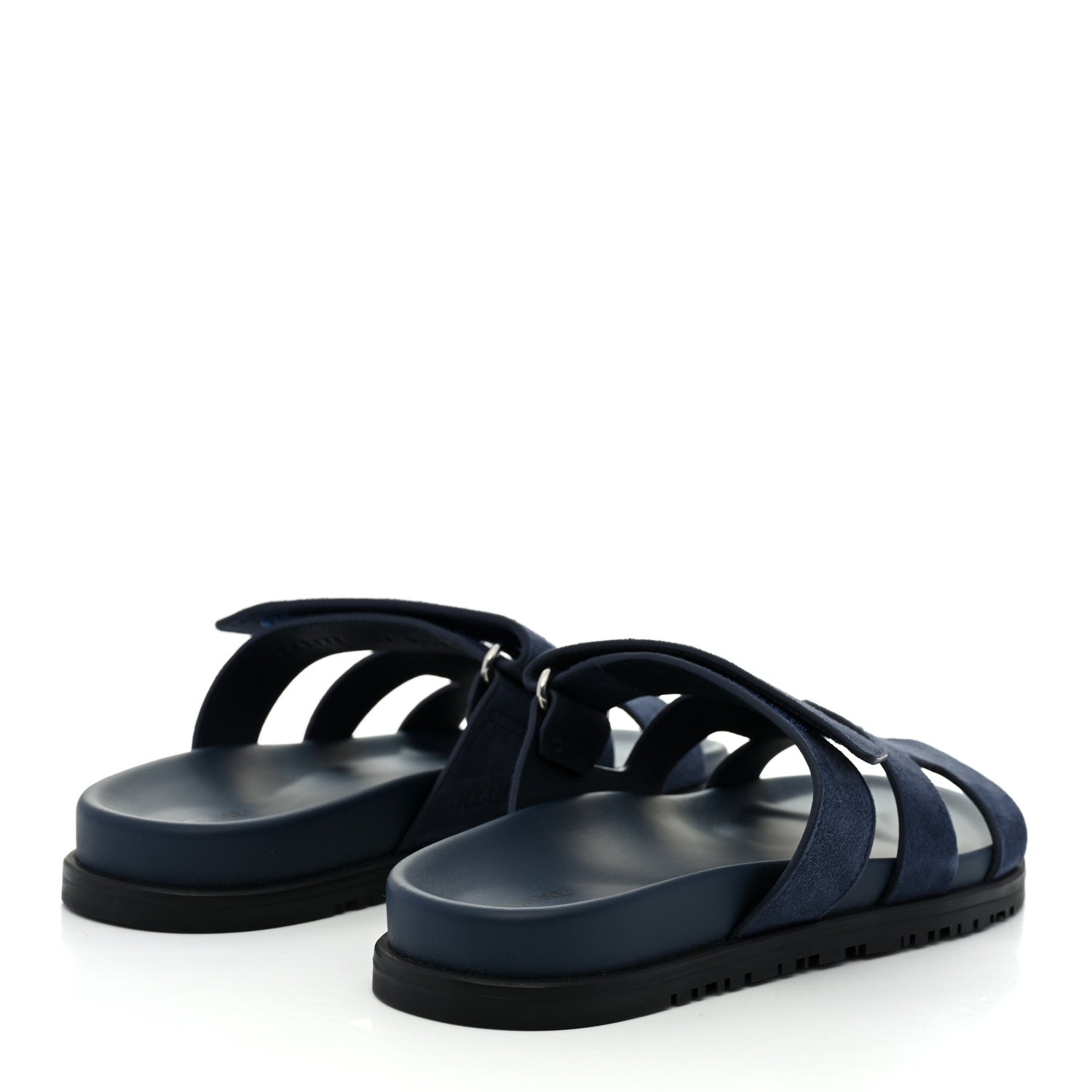 Hermes Suede Goatskin Womens Chypre Sandals 38 Bleu Celeste 4 of 9