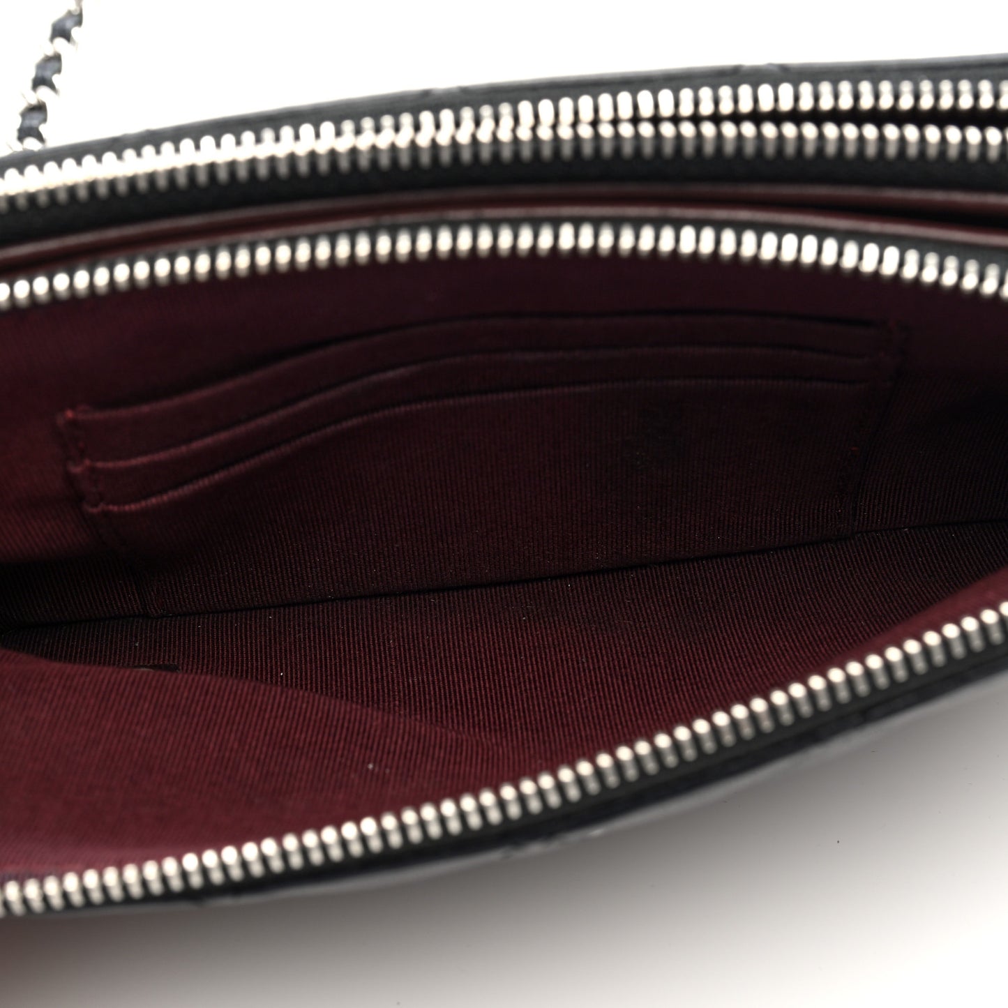 Lambskin Quilted Small Clutch With Chain Black