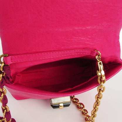 Lanvin Lambskin Quilted Mini Happy Pop Crossbody Fuchsia 5 of 8