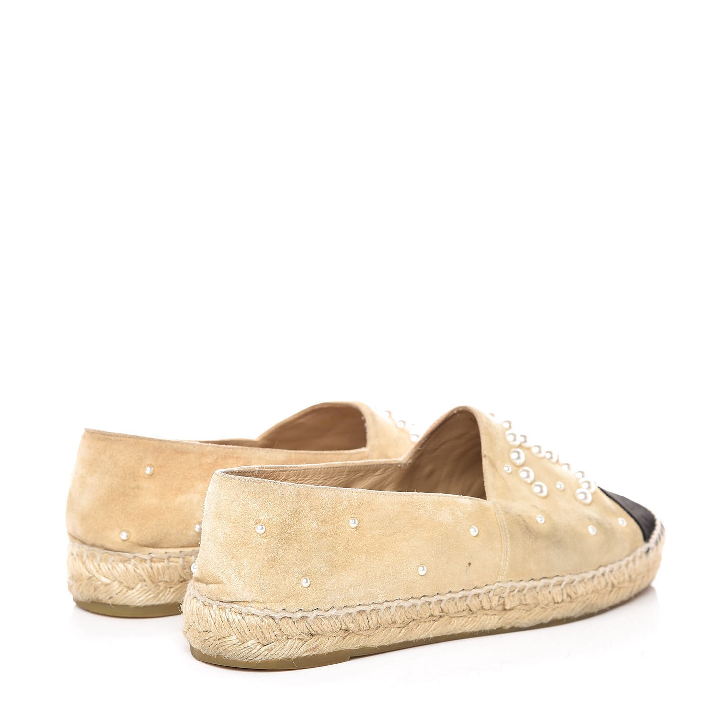 Suede Pearl CC Espadrilles 39 Beige