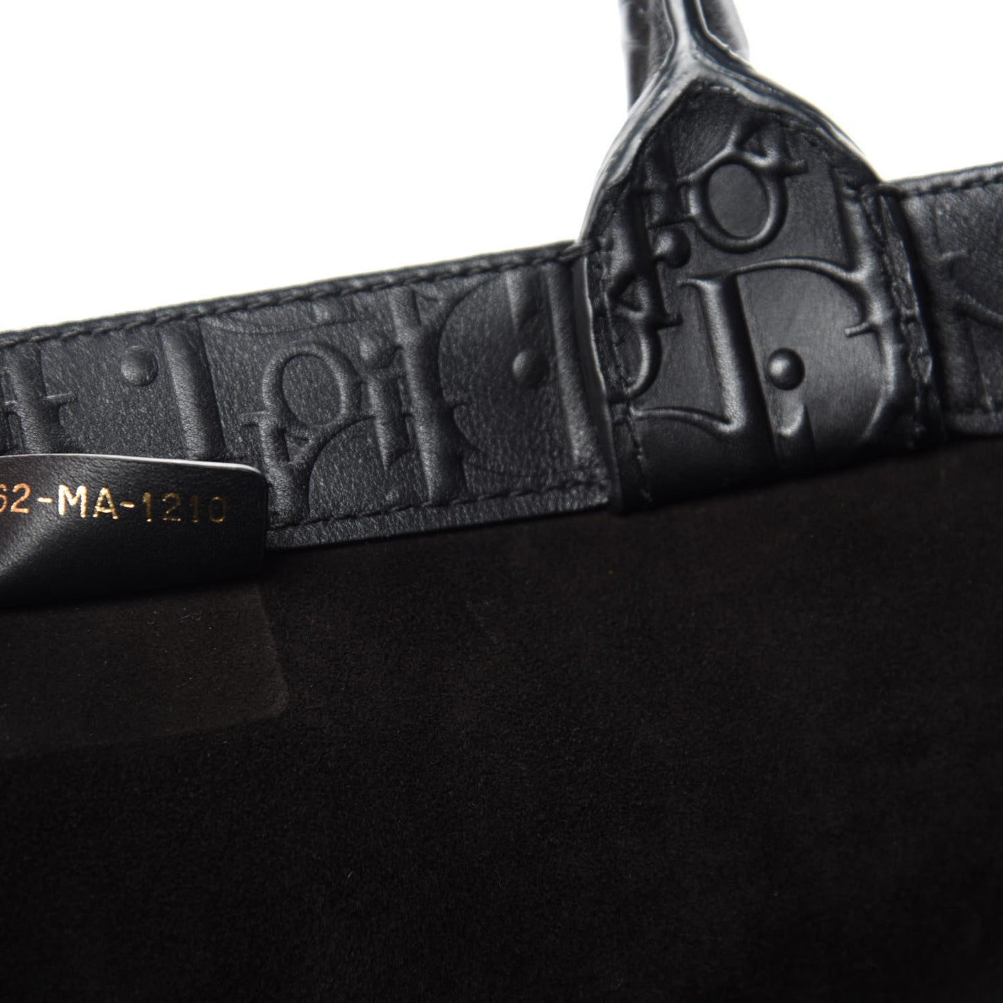 Oblique Calfskin Embossed Book Tote Black